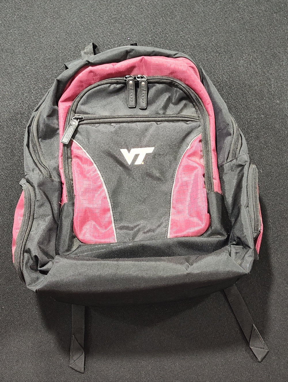 Virginia Tech Hokies VT Black/Maroon Padded Laptop Bag/Backpack - Logo Brand